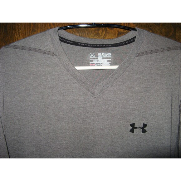 Mens Under Armour Threadborne Loose Heat Gear Gray Athletic T-Shirt Size 2XL - Picture 2 of 3